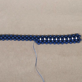 Annelida bracelet with 8/0 seed bead embellishment